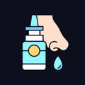 Nasal spray RGB color icon for dark theme