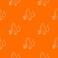 Nasalis monkey pattern vector orange