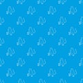 Nasalis monkey pattern vector seamless blue