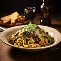 Nascalon Feti Mushroom Pasta: A Dark Maroon And Emerald Delight