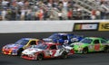 NASCAR - 4 car fight! Royalty Free Stock Photo