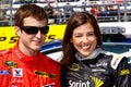 NASCAR Driver Kasey Kahne and Miss Sprint Cup Royalty Free Stock Photo