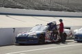 Nascar driver on pit row Royalty Free Stock Photo