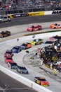 NASCAR - Gordon leads onto pit road
