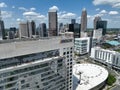 Aerial View of NASCAR Hall of Fame In Charlotte NC