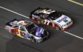 NASCAR - Neck and Neck Racing! Royalty Free Stock Photo