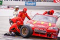 NASCAR - Pit Stop Tire Change Royalty Free Stock Photo