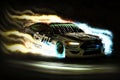 Nascar Racing car high speed illustration.