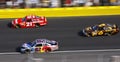 NASCAR - Side by Side Racing in Charlotte! Royalty Free Stock Photo