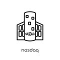 Nasdaq icon. Trendy modern flat linear vector Nasdaq icon on white background from thin line Business collection