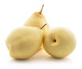 Fresh Pear Nashi on white Royalty Free Stock Photo