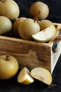 Nashi Pears on wood Royalty Free Stock Photo