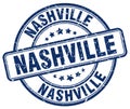 Nashville blue grunge round vintage stamp Royalty Free Stock Photo