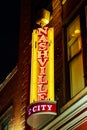 Nashville city neon sign