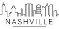 Nashville city outline icon. elements of cityscapes illustration line icon. signs, symbols can be used for web, logo, mobile app,