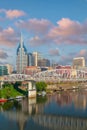 Nashville downtown city skyline cityscape of  Tennessee Royalty Free Stock Photo