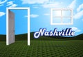 Nashville Homes Real Estate Doorway Depicts Tennessee Realty And Rentals - 3d Illustration