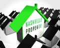 Nashville Homes Real Estate Icon Depicts Tennessee Realty And Rentals - 3d Illustration