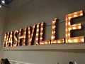 Nashville light up sign Royalty Free Stock Photo