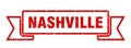 Nashville ribbon banner. Nashville grunge band sign. Royalty Free Stock Photo