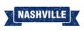 Nashville ribbon banner. Nashville grunge band sign. Royalty Free Stock Photo