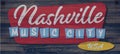 Nashville Sign Art wood plaque