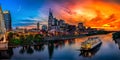 Nashville Skyline with sunset