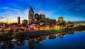Nashville Skyline with sunset Royalty Free Stock Photo