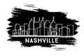 Nashville Tennessee City Skyline Silhouette. Hand Drawn Sketch