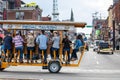 Nashville, Tennessee - March 25, 2019 : A Pedal Tavern party bike on Broadway Royalty Free Stock Photo