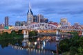 Nashville Tennessee Skyline Daybreak Blue Hour Royalty Free Stock Photo