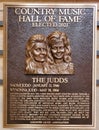 Nashville, Tennessee, U.S - June 26, 2022 - The 2021 plaque for \'The Judds\' at the Country Music Hall of Fame