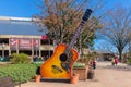A large acoustic guitar outside of the Grand Ole Opry in Nashville, TN.