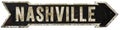 Nashville Vintage Roadsign Royalty Free Stock Photo