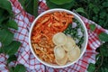 Nasi balap puyung . West lombok . Komodo island food . Food photography . Asian food . South east asia food . Royalty Free Stock Photo