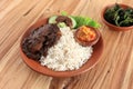 Nasi Bebek Madura, Rice with Black Sauce Duck with Spicy Sambal Bawang