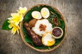 Nasi campur, Indonesian food Royalty Free Stock Photo