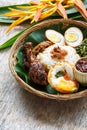 Nasi campur, Indonesian food Royalty Free Stock Photo