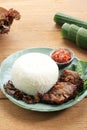 Nasi Empal Goreng, Javanese Fried Meat Served with White Steamed Rice