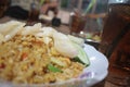 Nasi goreng dan es teh