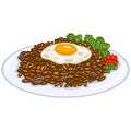 Nasi Goreng Illustration Vector Art Drawing