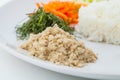 Nasi kerabu or kao yum, Southen Thai-Style rice Royalty Free Stock Photo