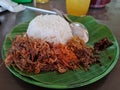 Nasi krawu is a typical Javanese food