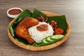 Nasi Kukus with raw ingredient Royalty Free Stock Photo