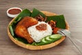 Nasi Kukus with raw ingredient Royalty Free Stock Photo