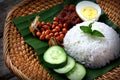 Nasi Lemak- Famous Malay traditional food Royalty Free Stock Photo