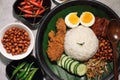 Malaysia food nasi lemak Royalty Free Stock Photo