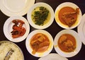 Nasi Padang Dishes served on plates ready to be eaten