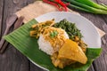 Nasi padang indonesian food Royalty Free Stock Photo