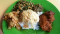 Nasi padang typical Indonesian food